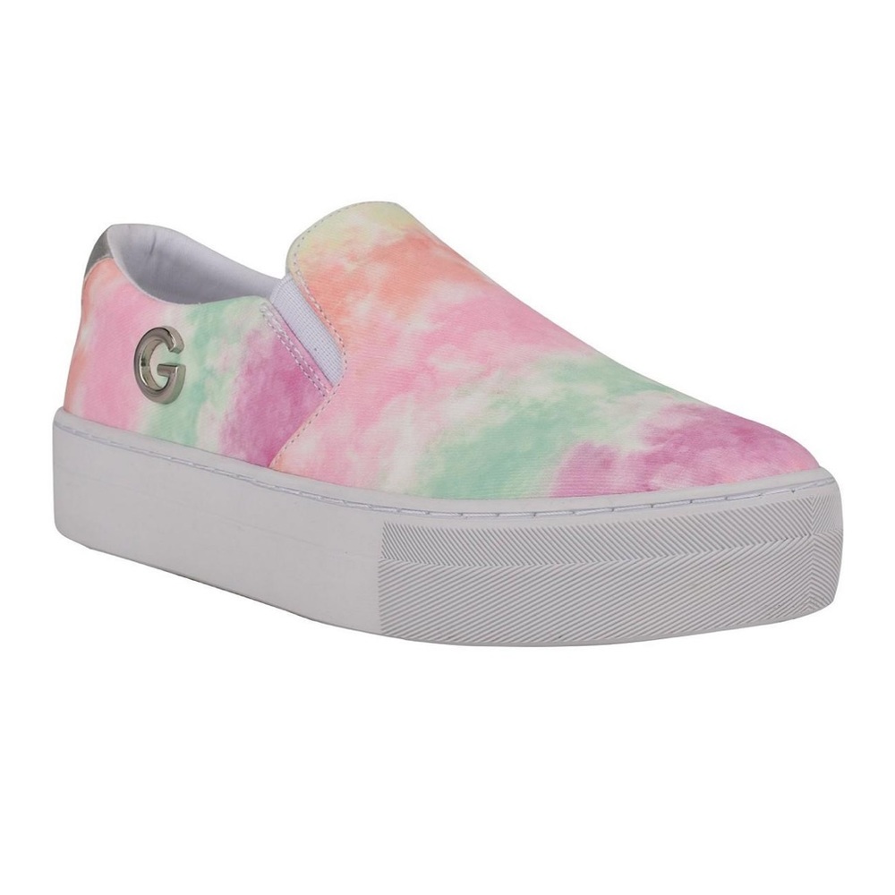 Guess Neon tie dye Sneakers Women’s  8.5 Paysin fashion Slip On Shoes GBG LA